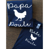 Papa Poule & Bebe Poule Matching Set, Father Daughter Outfit, Dad and Son Set, Fathers Day T-Shirt, Daddy Chicken Shirt, Papa and Baby