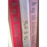 Custom Satin Sash