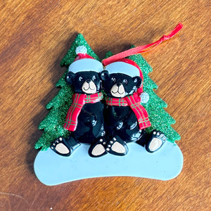 Black Bears Family Ornament