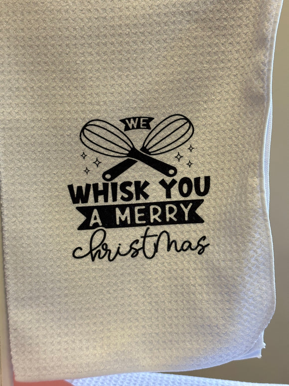 We Whisk You A Merry Christmas Tea Towel