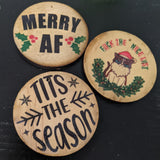 Round Wooden Ornaments