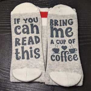 Bring Me a Cup of Coffee Cabin Socks