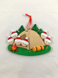 Camping Family Ornaments - Available in 3, 4, 5, or 6 heads