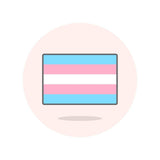 LGBTQ+ Flag Stickers | Asexual | Bisexual | Lesbian | Transgender | Rainbow | Waving Flag