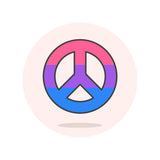 LGBTQ+ Sticker Peace Symbol | Asexual | Bisexual | Lesbian | Transgender | Rainbow