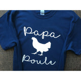 Papa Poule & Bebe Poule Matching Set, Father Daughter Outfit, Dad and Son Set, Fathers Day T-Shirt, Daddy Chicken Shirt, Papa and Baby