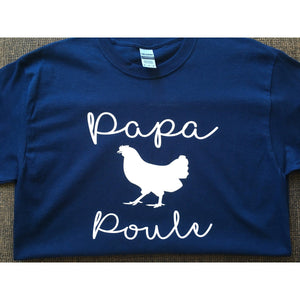 Papa Poule T-Shirt, French Dad Shirt, Fathers Day T-Shirt, Daddy Chicken T-Shirt, Papa T-Shirt, Chemise Pour Pere, Chemise Pour Papa, Father