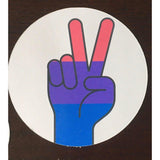LGBTQ+ Sticker Peace Hand | Asexual | Bisexual | Lesbian | Transgender | Rainbow