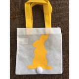 Ready to Ship Mini Easter Bags with Bunny and Fluffy Tail, Colorful Easter Decoration, Fun Party Tote, Small Easter Gift