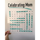 Mother's Day Word Search Acrylic Piece with Optional Stand, Mothers Day Gift Ideas, Word Search for Mothers Day, Mother Day Gift Daughter