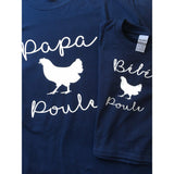 Papa Poule & Bebe Poule Matching Set, Father Daughter Outfit, Dad and Son Set, Fathers Day T-Shirt, Daddy Chicken Shirt, Papa and Baby