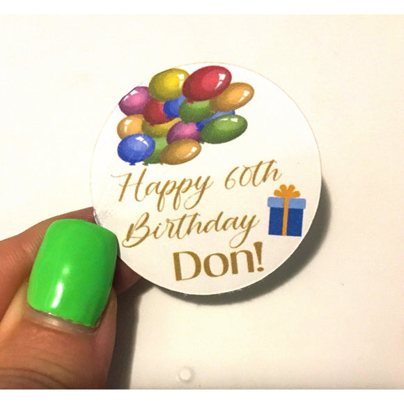 Custom Happy Birthday Stickers