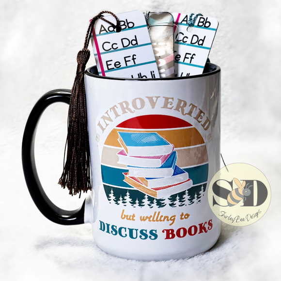 Introverted but Willing to Discuss Books Mug